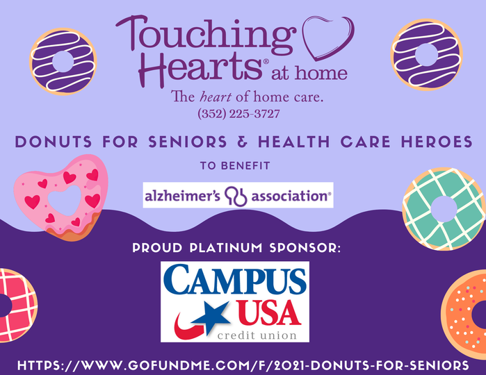 Touching Hearts at Home Donuts for Seniors & Healthcare Heroes fundraiser (June 4)