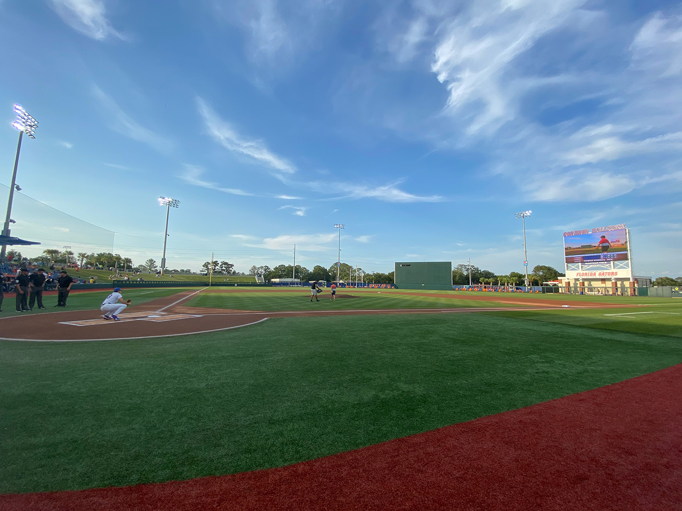 baseball field sky