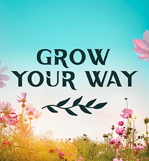 Grow Your Way - field of wild flowers