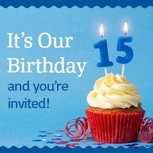 It's Our Birthday and you're invited!